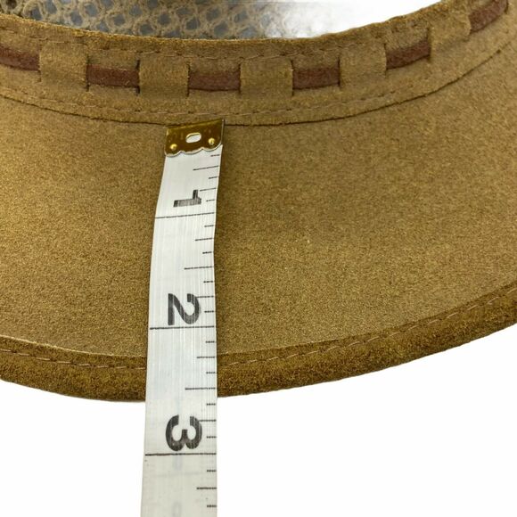 Rogue Safari Hat South Africa Unisex Khaki Suede Mesh Retro Size Medium M 6 5/8 - Picture 11 of 16